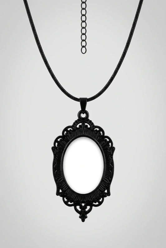 Pendant Necklace with Cord and Stainless Steel Chain