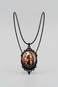 Load image into Gallery viewer, Pendant Necklace with Cord and Stainless Steel Chain
