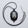 Load image into Gallery viewer, Pendant Necklace with Cord and Stainless Steel Chain
