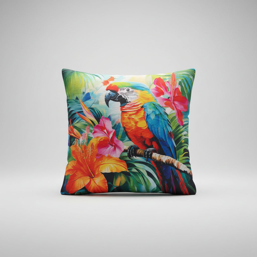 Macaw Parrots Cushion Cover 45x45cm